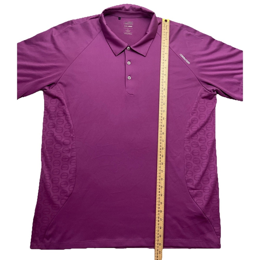 Adidas Clima Cool Men's Purple Outdoor Short Sleeve Polo Shirt Size XL - Picture 2 of 8